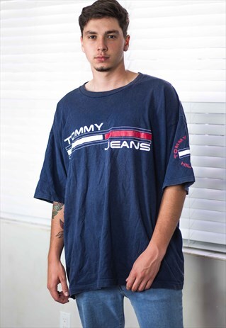 VINTAGE TOMMY HILFIGER T-SHIRT BIG LOGO 90S XXL 11