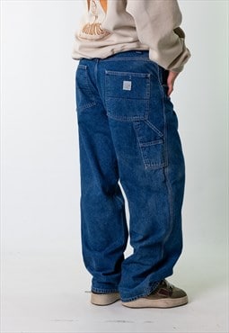 Blue Denim 90s Baggy Hip Hop Sonoma Jeans Cargo Skater Pants