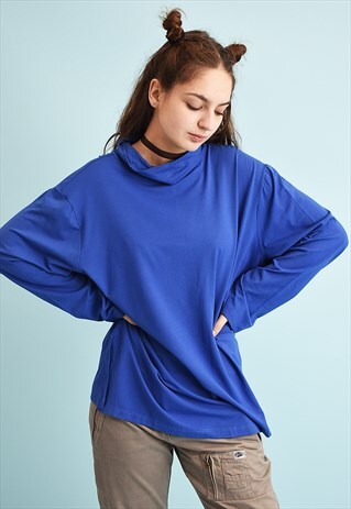 90'S RETRO ATHLEISURE OVERSIZED DRAPED JUMPER TOP
