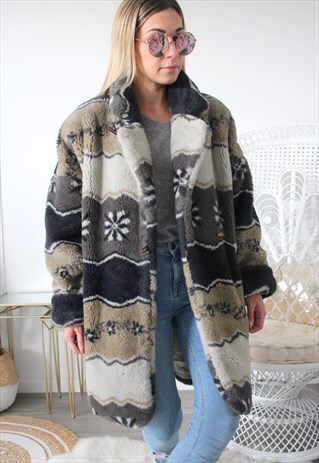 VINTAGE COAT FAUX FUR