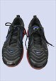 AIR MAX 720 BLACK RED BLUE LOW RIPPLE LACE UP TRAINERS 