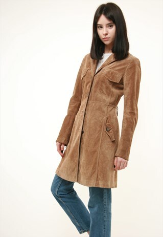 90S VINTAGE VTG RARE MAX MARA WEEKEND SUEDE TRENCH COAT 287