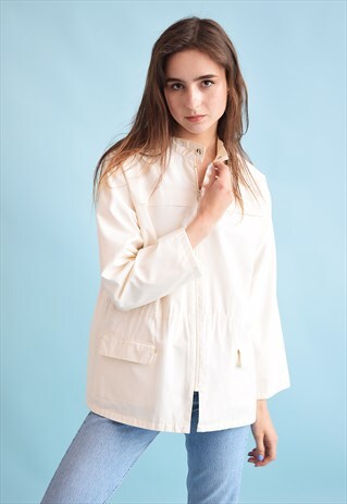 90'S RETRO NEUTRAL SCANDI OVERSIZED JACKET TOP