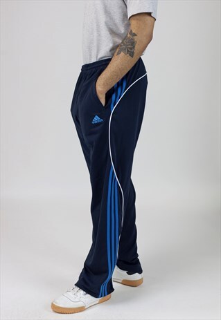 VINTAGE 90'S ADIDAS NAVY TRACKSUIT BOTTOMS