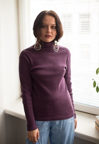 VINTAGE 90'S PURPLE TURTLE NECK TOP