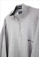 VINTAGE CHAMPION ZIP UP SWEATSHIRT IN GREY L
