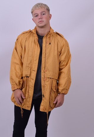 VINTAGE 90'S GOLD SKI WINDBREAKER JACKET SIZE MEDIUM