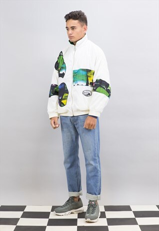 VINTAGE CRAZY PATTERNED SHELL JACKET