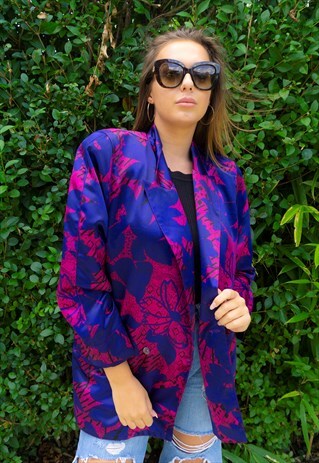 EIGHTIES PATTERN BLAZER JACKET