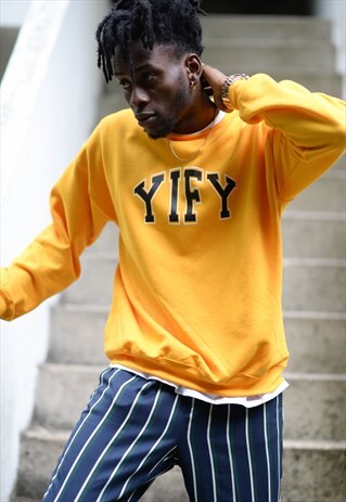 SPELL OUT LOGO SWEATSHIRT IN GOLD