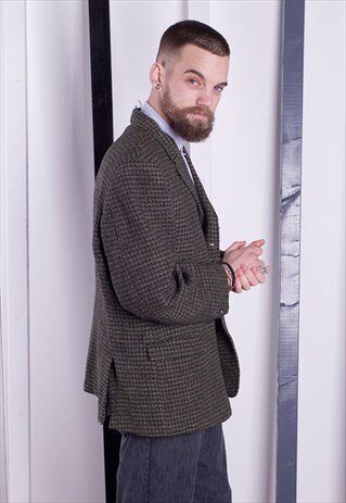 HARRIS TWEED JACKET. 1970S VINTAGE BLAZER. UNISEX.