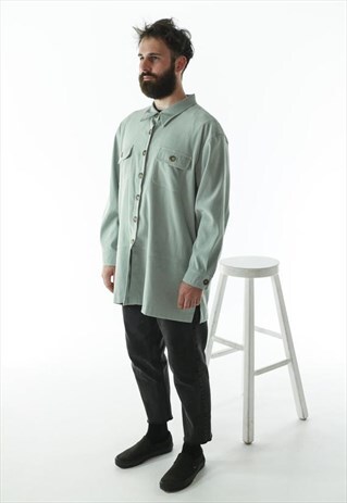 MINT LONG SLEEVE SHIRT / OVERSIZED FALL SHIRT