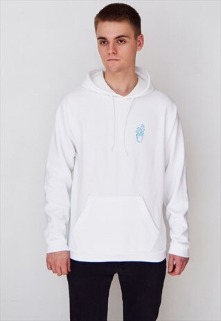 WHITE CACTUS (BLUE) HOODIE