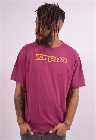 KAPPA MENS VINTAGE T-SHIRT TOP LARGE PURPLE 90S