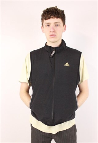 VINTAGE ADIDAS SLEEVELESS ZIP-UP JACKET