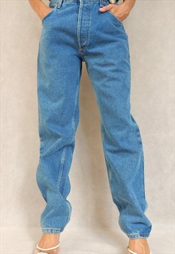 Vintage 90s Blue High Rise Henry's Choice Jeans, Medium Size