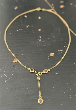 80's Gold Plated Delicate Vintage Woven Chain Necklace