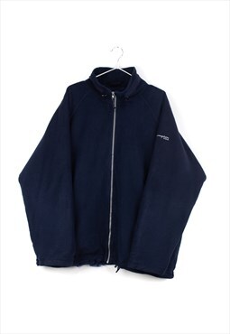 Vintage Champion Zip Up Fleece in blue XL