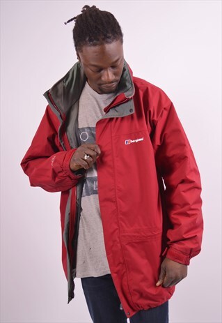VINTAGE BERGHAUS RAIN JACKET RED