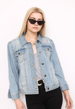 VINTAGE 90S RALPH LAUREN EMBROIDERED LOVER JACKET