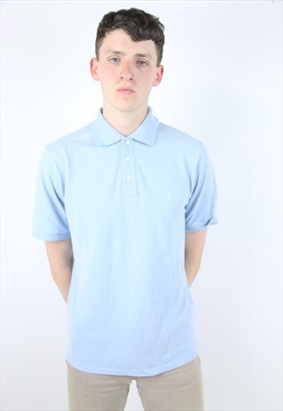 VINTAGE YVES SAINT LAURENT PALE BLUE POLO SHIRT