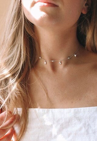MOONDUST CHOKER IN SILVER