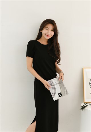COTTON LONG DRESS BLACK