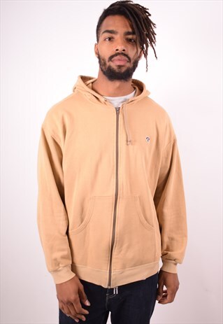 NORTH SAILS MENS VINTAGE HOODIE JACKET MEDIUM KHAKI 90S