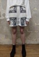 PAISLEY FLEECE SHORTS HANDMADE BANDANNA CARGO OVERALLS WHITE