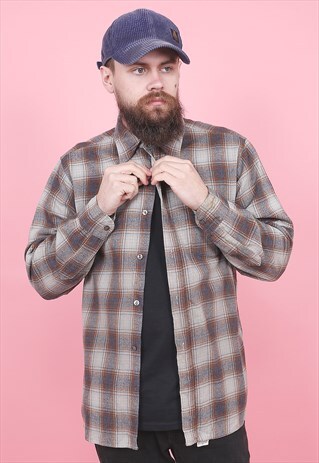 VINTAGE PENDLETON CHECK WOOL SHIRT /R8017