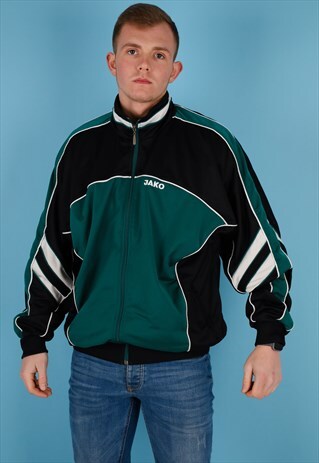 VINTAGE TRACK JACKET IN GREEN NJ706