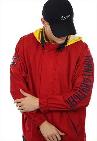 VINTAGE 90S TOMMY HILFIGER SAILING JACKET RED