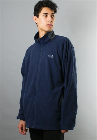 THE NORTH FACE FLEECE JACKET, NAVY BLUE, XL