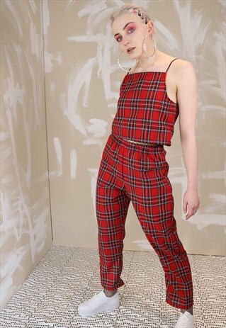 DREAMING RED TARTAN CHECK CO-ORDINATES