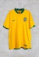 Vintage Brazil Football Shirt 2006/07 Yellow Home XL