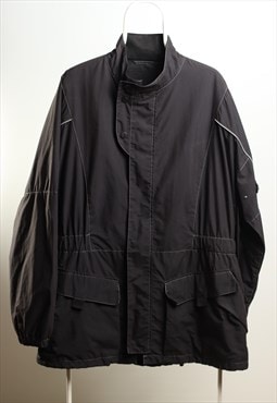 Collezioni Vintage Windbreaker Longline Jacket Black