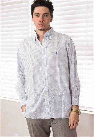 VINTAGE POLO RALPH LAUREN SHIRT LOGO 90S X 6.1