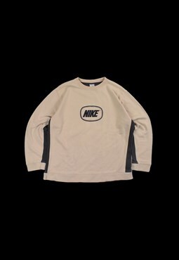 Vintage 00s Nike Embroidered Logo Sweatshirt in Cream