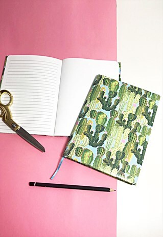 HARDBACK NOTEBOOK IN CACTUS PRINT
