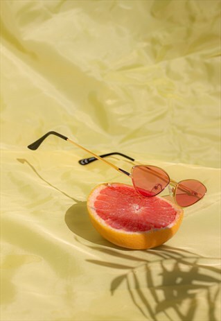 SUPER NARROW DARK PINK CAT EYE SUNGLASSES