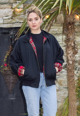 VINTAGE TARTAN LINED HARRINGTON BOMBER