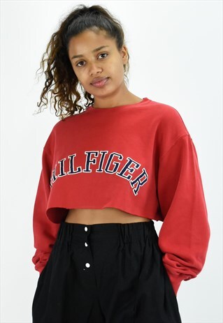 REWORKED TOMMY HILFIGER CROP TOP
