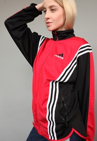 VINTAGE 90'S ADIDAS RED TRACKSUIT JACKET