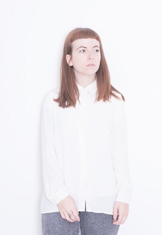 VINTAGE WHITE BUTTON DOWN SHIRT