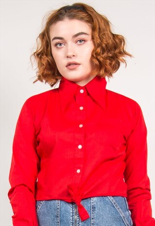 VINTAGE 70'S CROPPED SHIRT