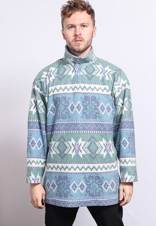 VINTAGE ZIP UP FLEECE TOP