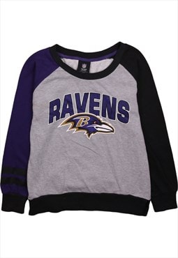 NFL 90's Ravens Crew Neck Sweatshirt Medium Grey