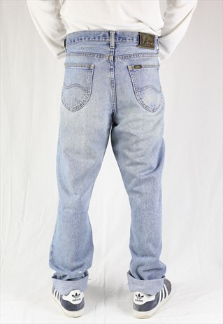 MENS VINTAGE LEE JEANS W34 L32 ROCKFORD STRAIGHT FIT 90'S