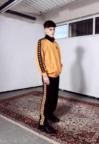 RARE VINTAGE KAPPA ORANGE AND BLACK TRACKSUIT