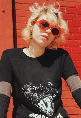 RED OVAL NIRVANA KURT COBAIN SUNGLASSES